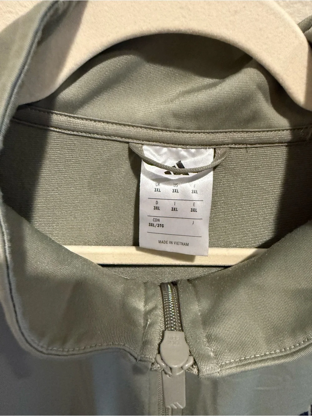 adidas Men's Olive Green Track Jacket with Black Stripes